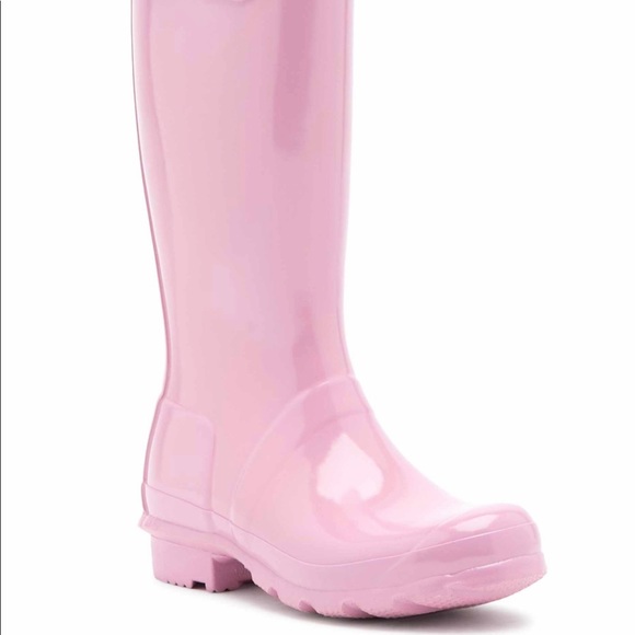 Hunter Other - HUNTER kids pink tall glossy rain boots- BRAND NEW